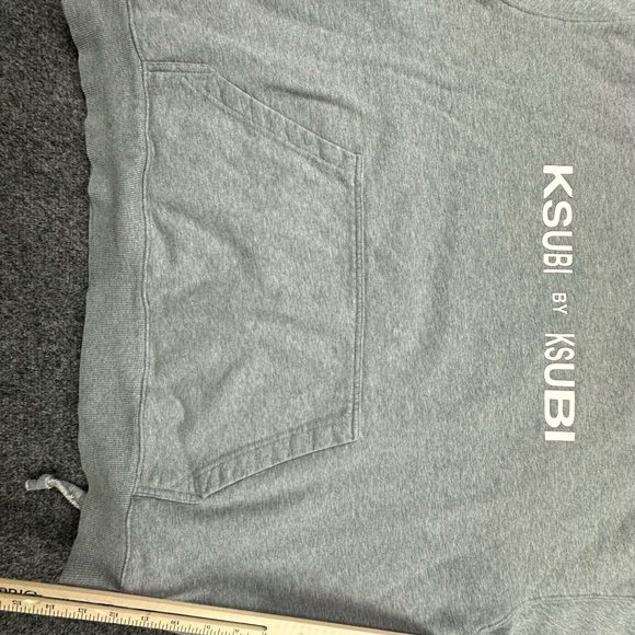 Kasubi by Kasubi Women’s Pullover Sweatshirt Kangaroo Pouch Grey Oversized - Picture 7 of 14